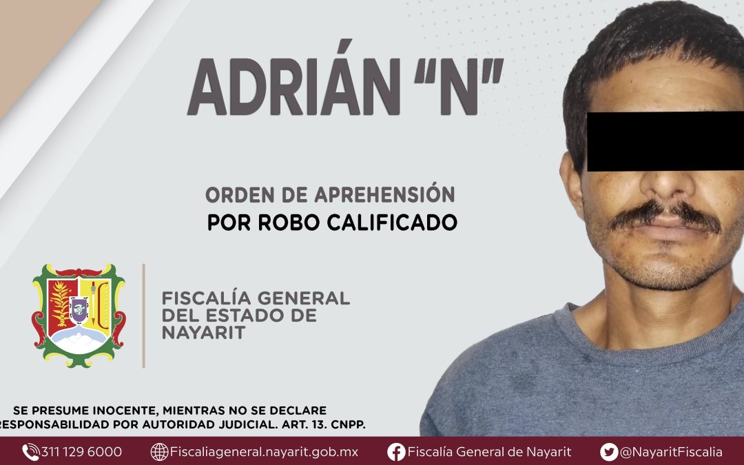 DETENIDO PRESUNTO RESPONSABLE DE ROBO CALIFICADO