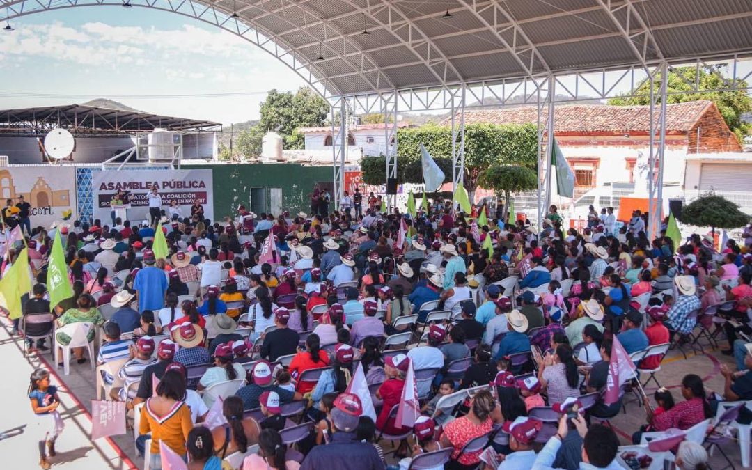 PAVEL JARERO Y JASMÍN BUGARÍN RESPALDAN PLAN DE EDUCACIÓN DE CLAUDIA SHEINBAUM EN HUAJICORI