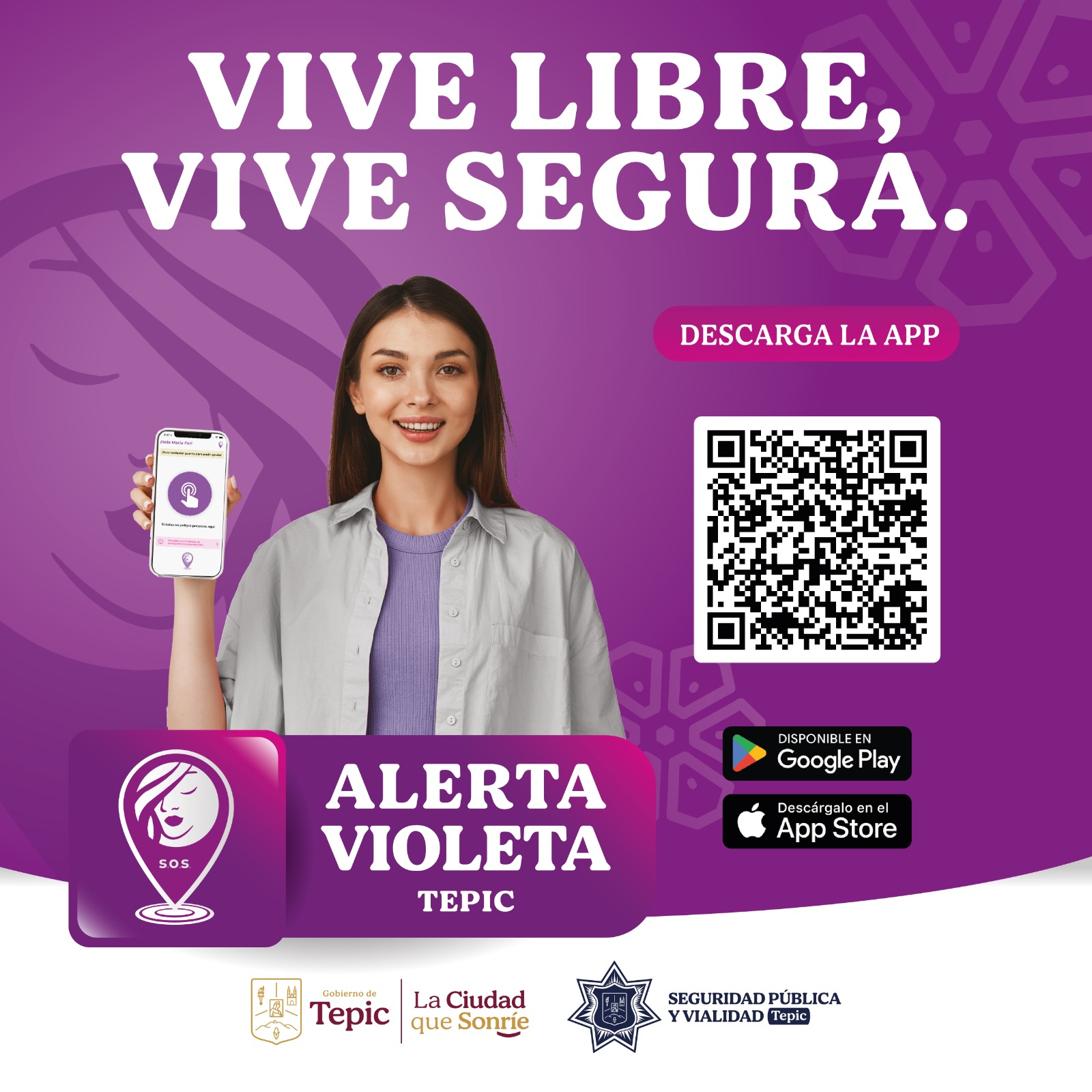 Vive libre, vive segura, descarga la app