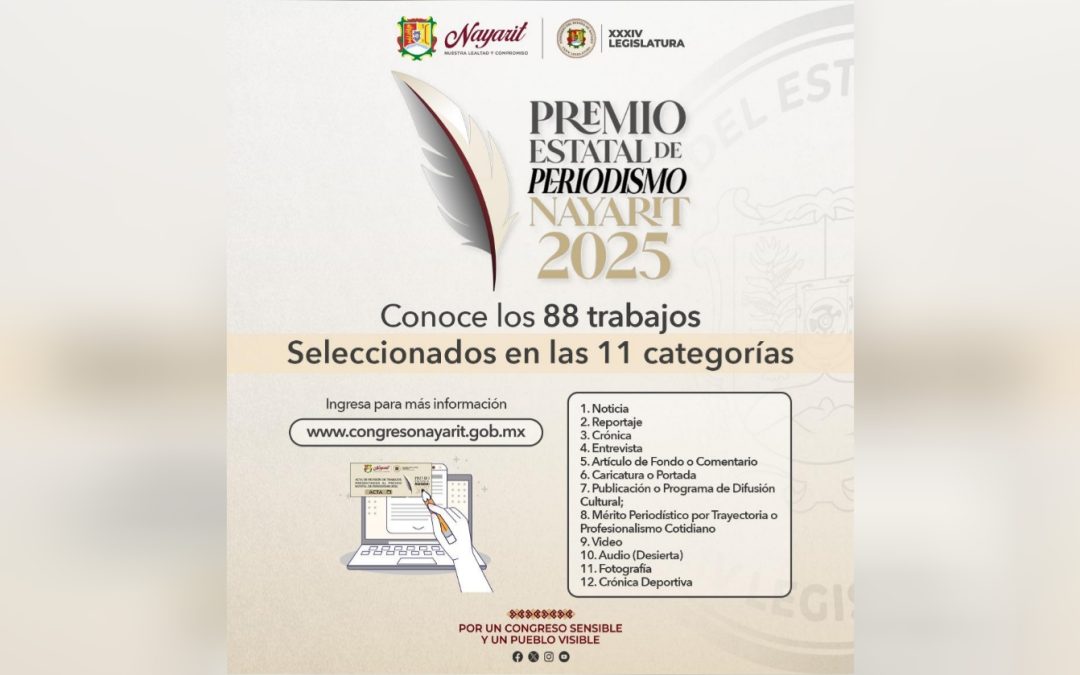 Valida Comité Organizador 88 trabajos para el Premio Estatal de Periodismo