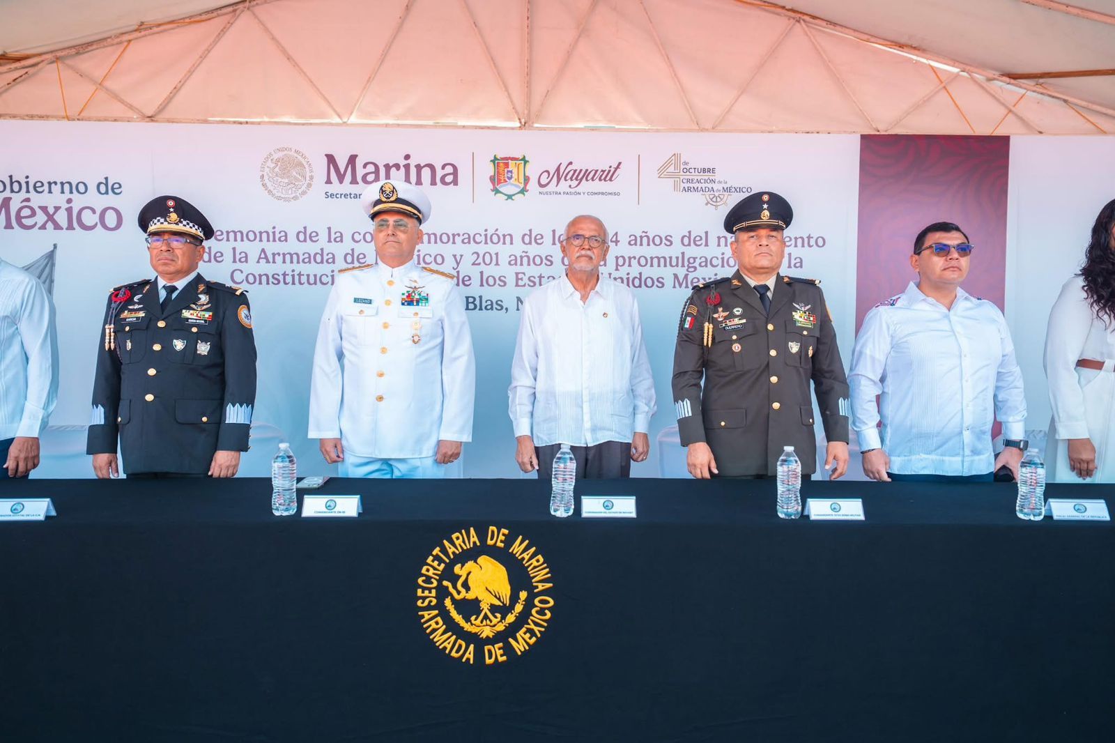 Gobernador Navarro Quintero conmemora aniversarios de la Armada de México y de la Constitución Federal de los Estados Unidos Mexicanos